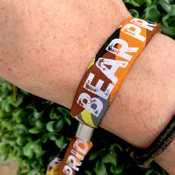 Bear Pride Wristbands - Gay Pride Bear Flag Wristband
