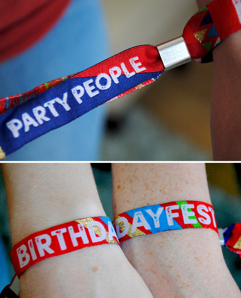 BIRTHDAYFEST ® Festival Birthday Party Wristbands