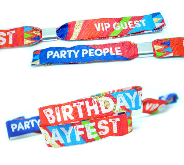 BIRTHDAYFEST ® Festival Birthday Party Wristbands