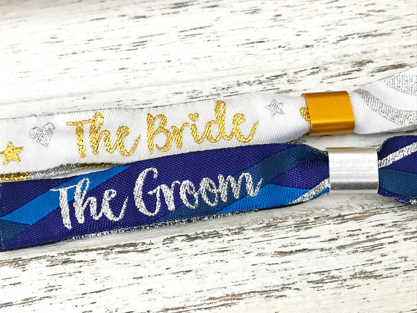 The Bride & The Groom Wedding Wristbands
