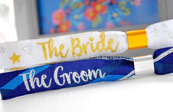 The Bride & The Groom Wedding Wristbands