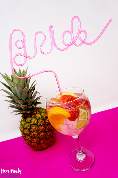 bride hen do party straw favours