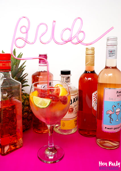 bride hen party straw hen do straws