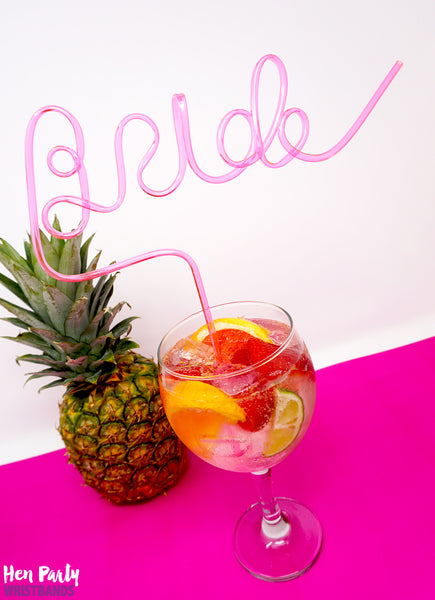 bride straw hen party bachelorette wedding shower