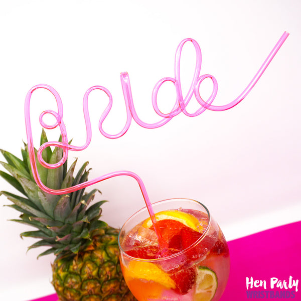 bride straw hen party straws