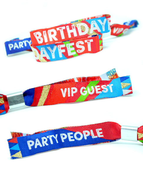 BIRTHDAYFEST ® Festival Birthday Party Wristbands