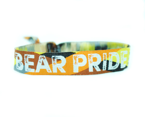 Bear Pride Wristbands - Gay Pride Bear Flag Wristband