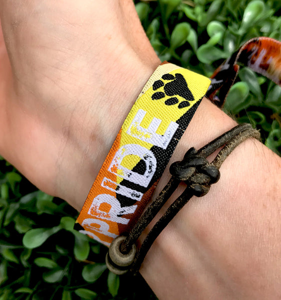 Bear Pride Wristbands - Gay Pride Bear Flag Wristband