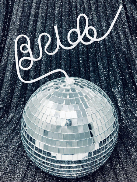 hen party bride straw colour white