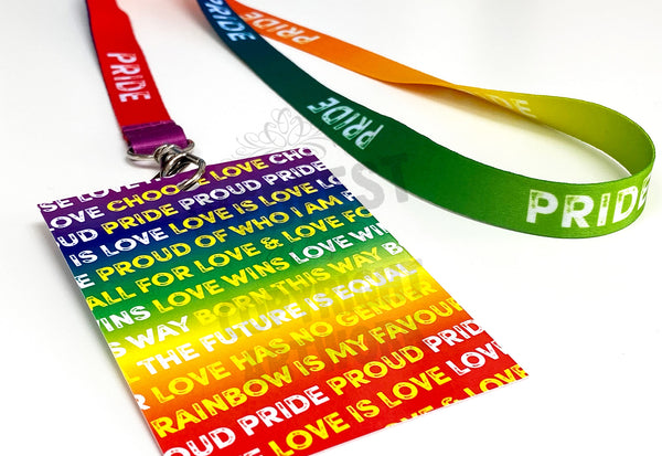 Pride Rainbow VIP Lanyards - Gay Pride Lanyards