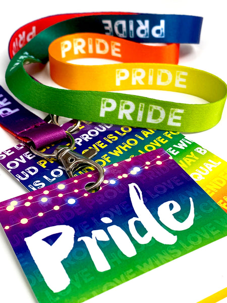 Pride Rainbow VIP Lanyards - Gay Pride Lanyards