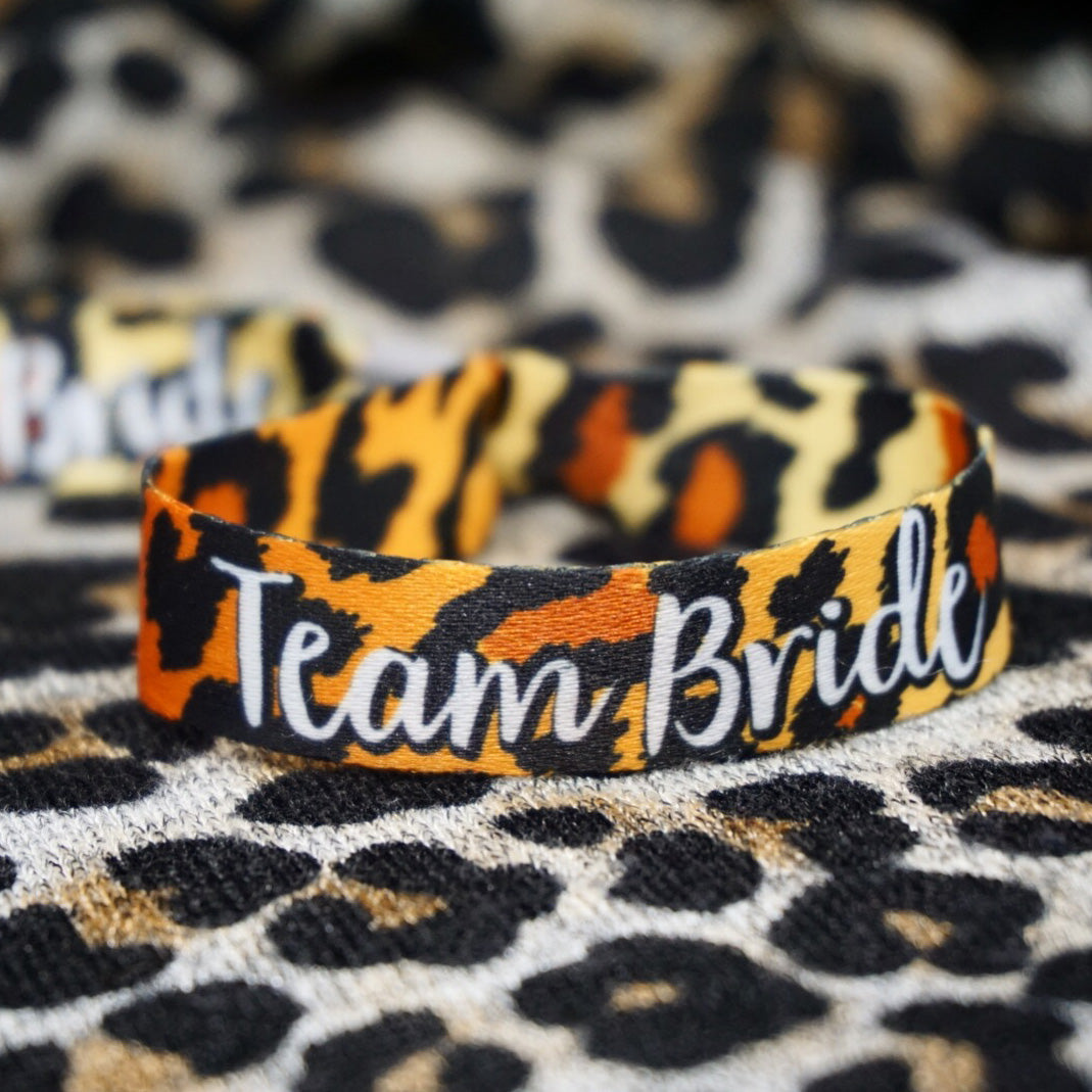 Team Bride Leopard Print Hen Party Wristbands Hen Party Wristbands