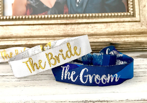 The Bride & The Groom Wedding Wristbands