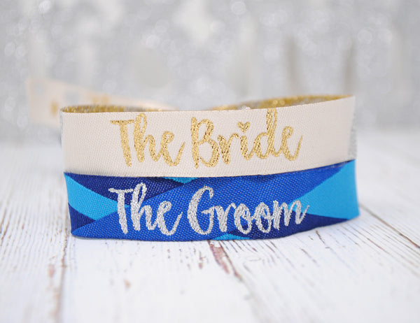 The Bride & The Groom Wedding Wristbands