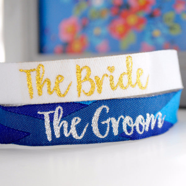 The Bride & The Groom Wedding Wristbands