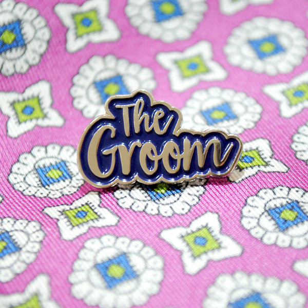 The Bride & The Groom Wedding Enamel Pin Badge Gift Set