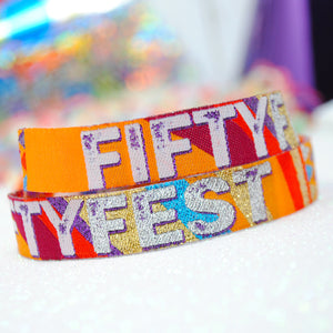 Fifty Fest 50th Birthday Party Wristband Favours