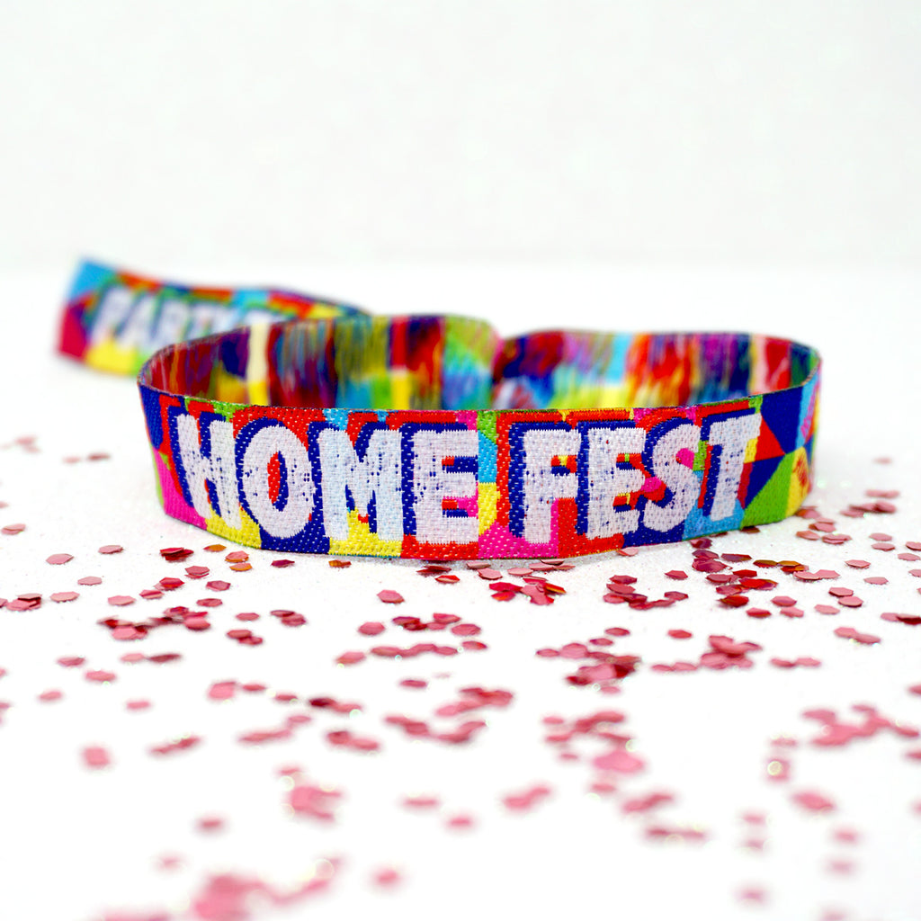 HomeFest-Festival-Armbänder für die Motto-Party zu Hause