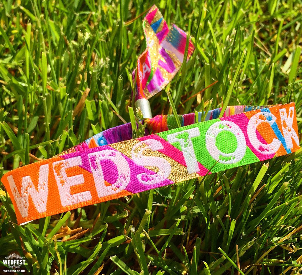Wedstock Festival Wedding Wristband Favours