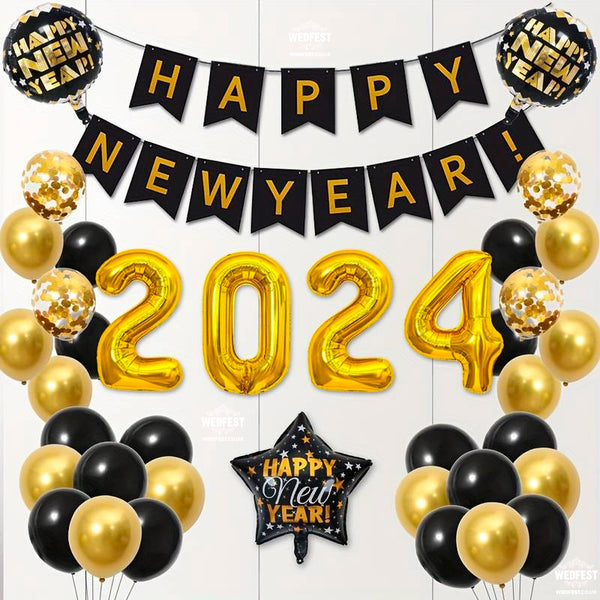 2024 new years eve balloons 38pcs set