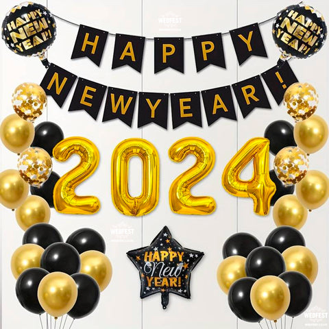 2024 new years eve balloons 38pcs set