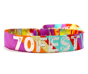 70 FEST birthday party festival wristbands 70th birthday favours