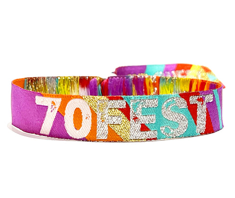 70 FEST birthday party festival wristbands 70th birthday favours