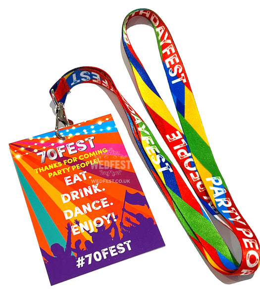 70fest 70th festival birthday party vip lanyards