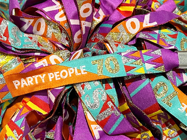 70th birthday party festival wristbands