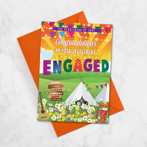 Festival Wedding Engagement Congratulations Card