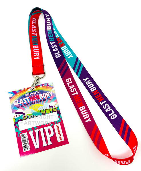 festival hen party lanyards glasto glasthenbury theme