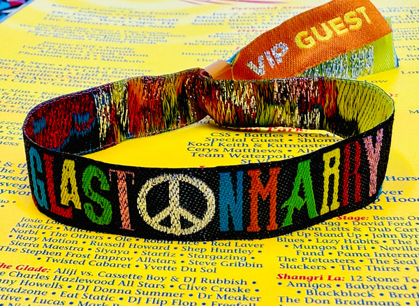GLASTONMARRY Festival Wedding Wristbands