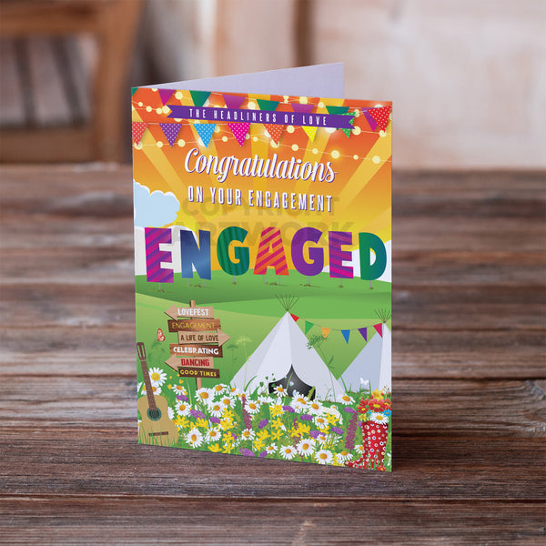 Festival Wedding Engagement Congratulations Card