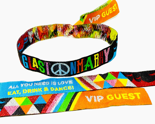 GLASTONMARRY Festival Wedding Wristbands