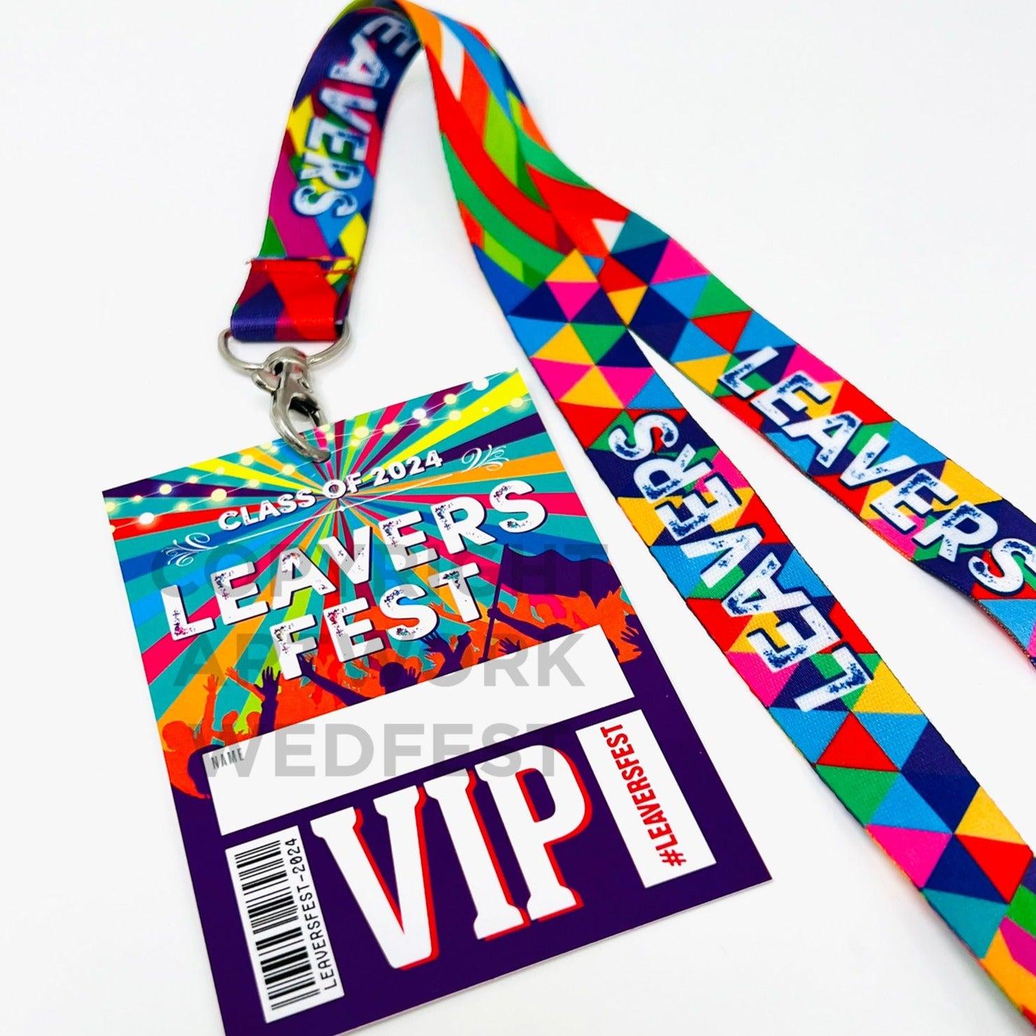 school leavers 2024 fest vip festival lanyards