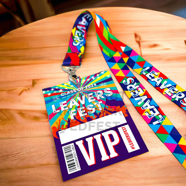 school leavers 2024 fest vip festival lanyards