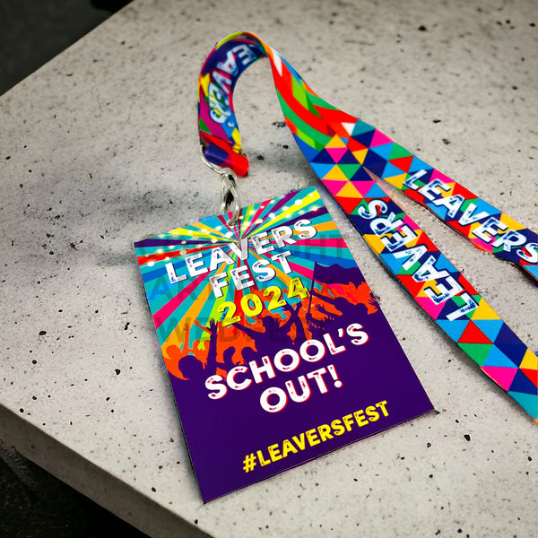 school leavers 2024 festival style lanyards