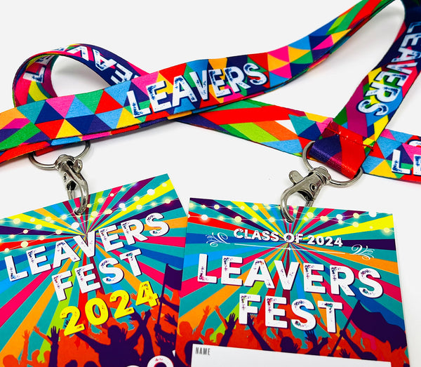 school leavers festival style lanyards 2024