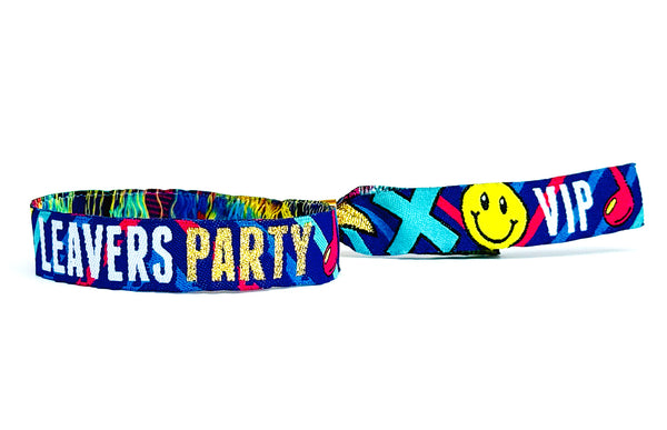 school leavers party festival wristbands favours