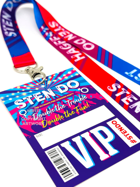 sten do hag joint hen stag party festival lanyards