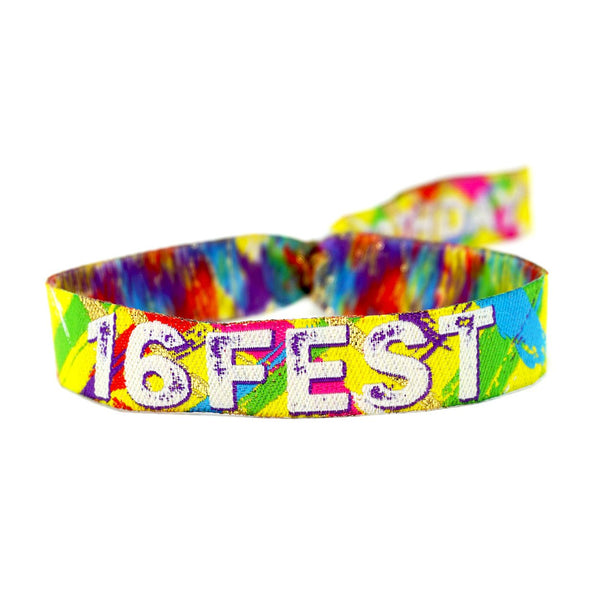 16fest festival birthday party wristbands sweet 16 favors