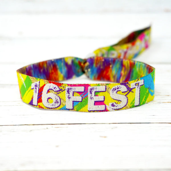 16th birthday party wristbands favours festival wristbands