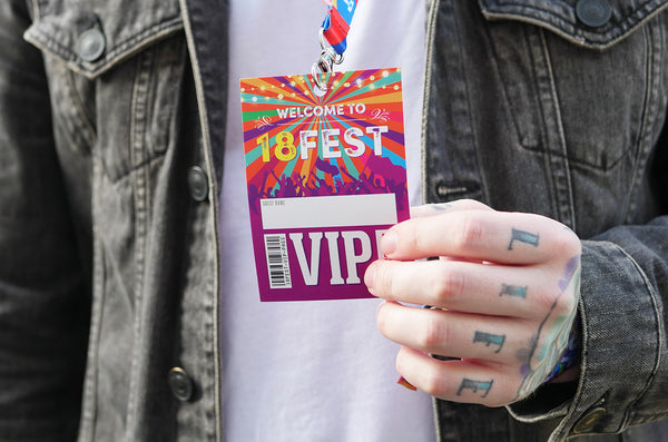 18th birthday party festival vip lanyards 18-fest