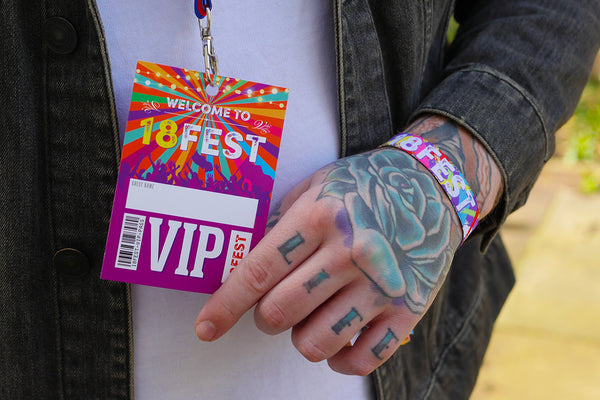 18fest 18th birthday party festival vip lanyards