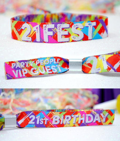 21FEST ® 21st Birthday Party Festival Wristbands