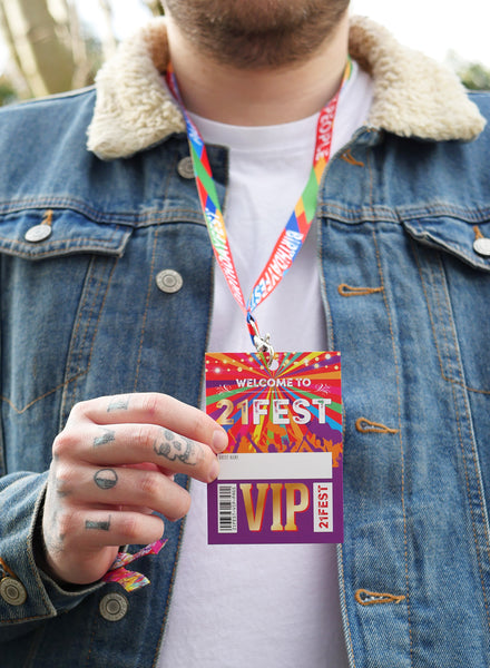 21fest 21st birthday party festival lanyards