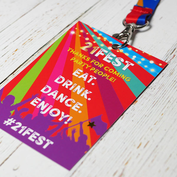 21FEST ® 21st Birthday Party Festival VIP Lanyards