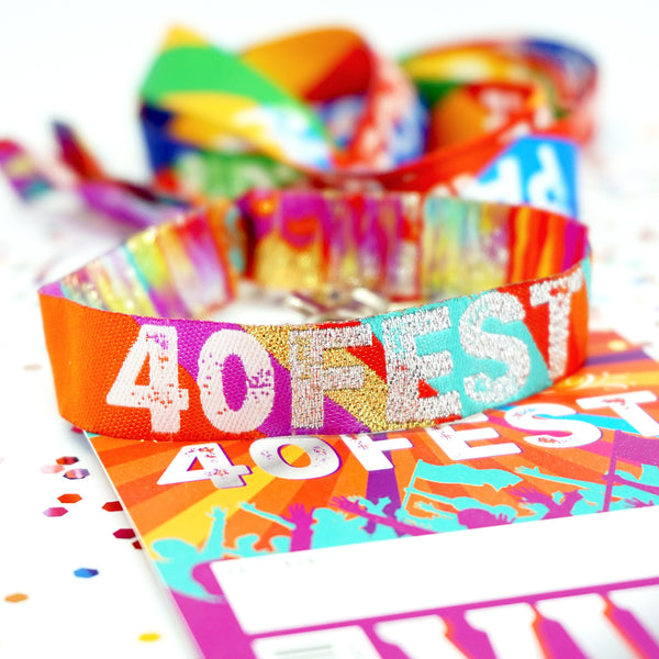 40fest 40th birthday party wristbands