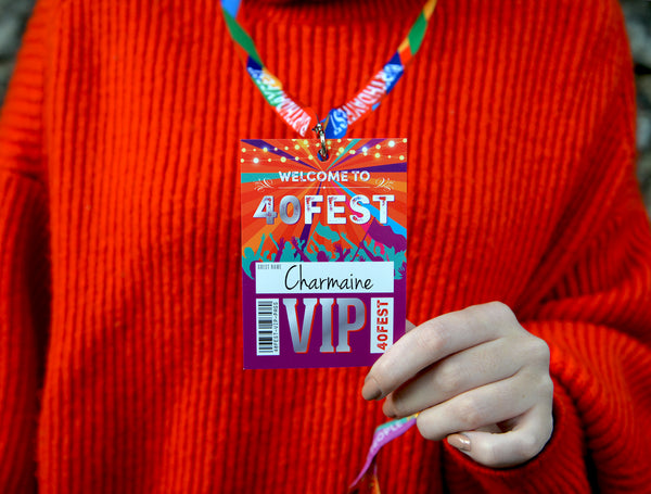 40fest 40th festival birthday party vip pass lanyards