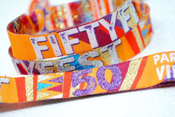 50fest birthday festival party wristbands